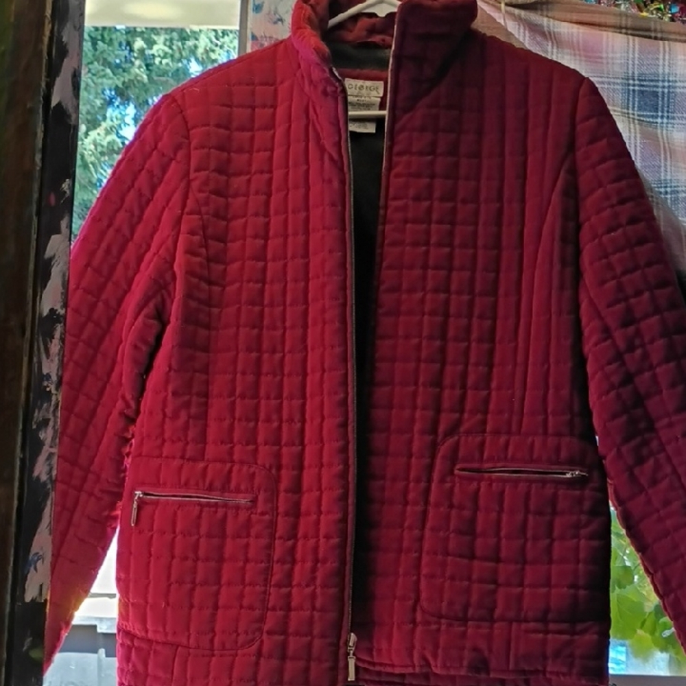 George Crimson Quilted Jacket